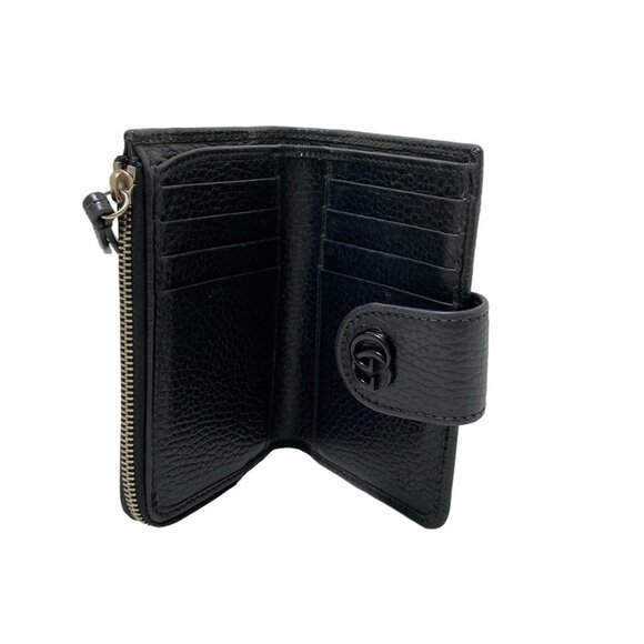 Auth GUCCI GG Marmont 723685 Black Leather - Bifold Wallet - Picture 6 of 9